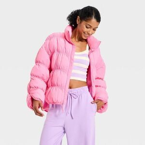 Open Box - JoyLab - Women's Puffer Jacket - JoyLab Light Pink XXL Pink